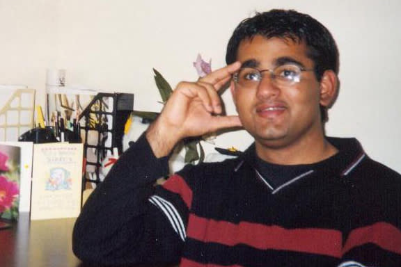 This photo provided by the Center for Constitutional Rights shows Majid Khan during his high school years in the late 1990's when he was in Baltimore. A military jury imposed a sentence of 26 years Friday, Oct. 29, 2021, on Khan, a former Maryland man who admitted joining al-Qaida and has been held at the Guantanamo Bay detention center. But under a plea deal, the man could be released as soon as next year because of his cooperation with U.S. authorities. (Center for Constitutional Rights via AP)