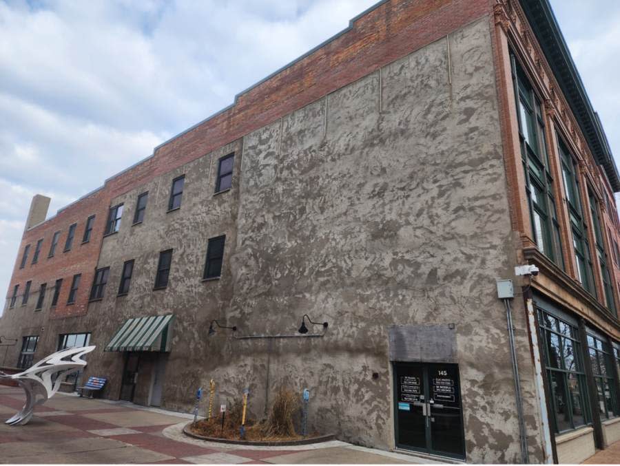 The current west-facing wall of Arts Alley, 1700 block of 2nd Avenue, Rock Island.