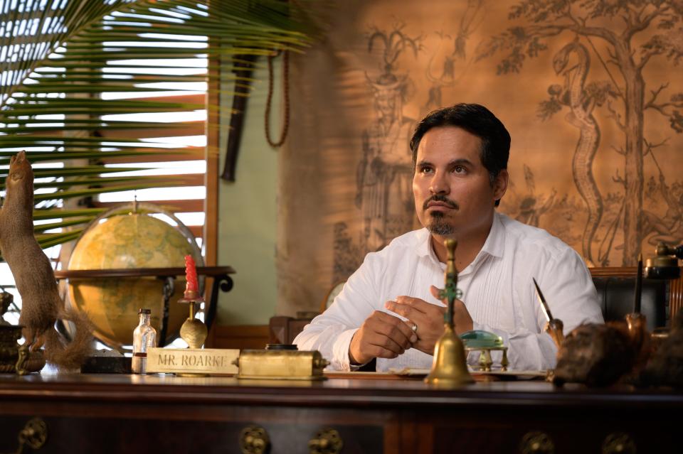 Michael Pena plays a mysterious version of Mr. Roarke in "Blumhouse's Fantasy Island."