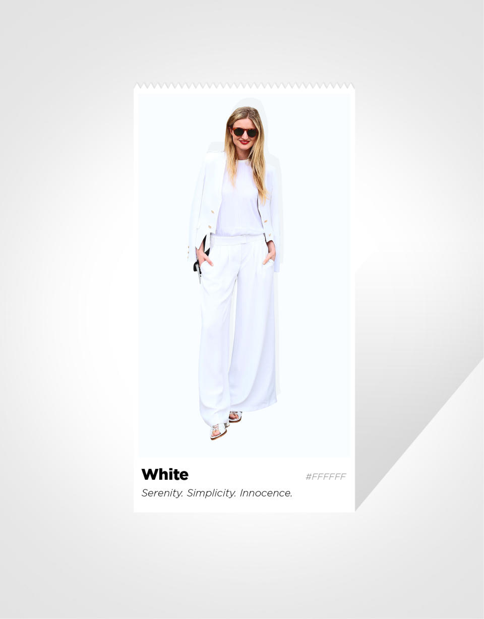 White: Serenity, simplicity, innocence