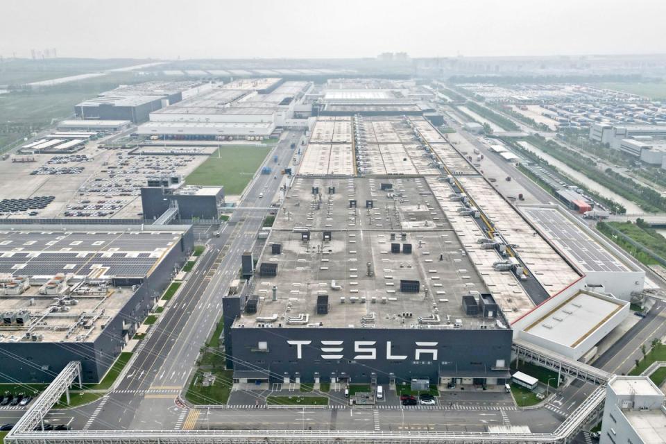 The Tesla gigafactory in Shanghai, China (Xinhua)