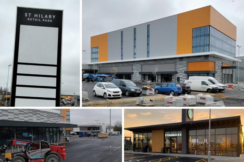 Starbucks plans - The international coffeeshop giant has submitted an application to set up shop at the under-construction St Hilary Retail Park. (Bottom right) The Canvey Starbucks drive thru <i>(Image: Roy Davis / 23.5 Degrees)</i>