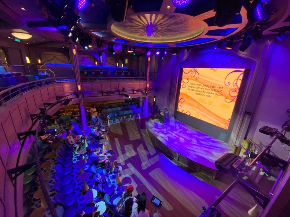 The Luna nightclub and lounge onboard the Disney Wish.