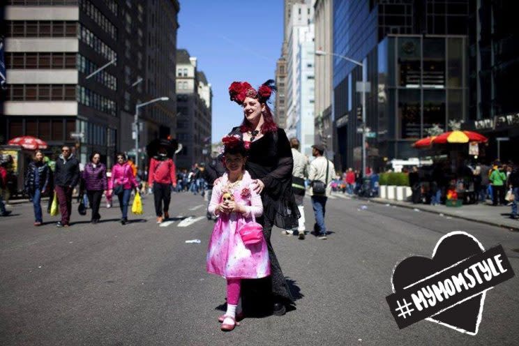 The author and her daughter at the annual Easter Parade in New York City. (Photo: Raven Snook)