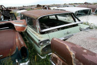 <p>Despite going down in history as one of the biggest automotive sales flops of all time, a surprisingly large number of Edsels still crop up in salvage yards, which would indicate that they have a relatively high survival rate. That said, this is the only 1959 Villager we’ve ever spotted. These were the lowest trim level of all the Edsel station wagons, and only 7820 were built.</p>