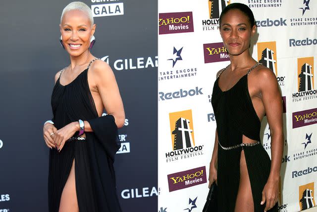 <p>Alberto Rodriguez/Variety via Getty; Jim Smeal/BEI/Shutterstock</p> Jada Pinkett Smith brings back leggy Alaïa gown she first wore in 2004.