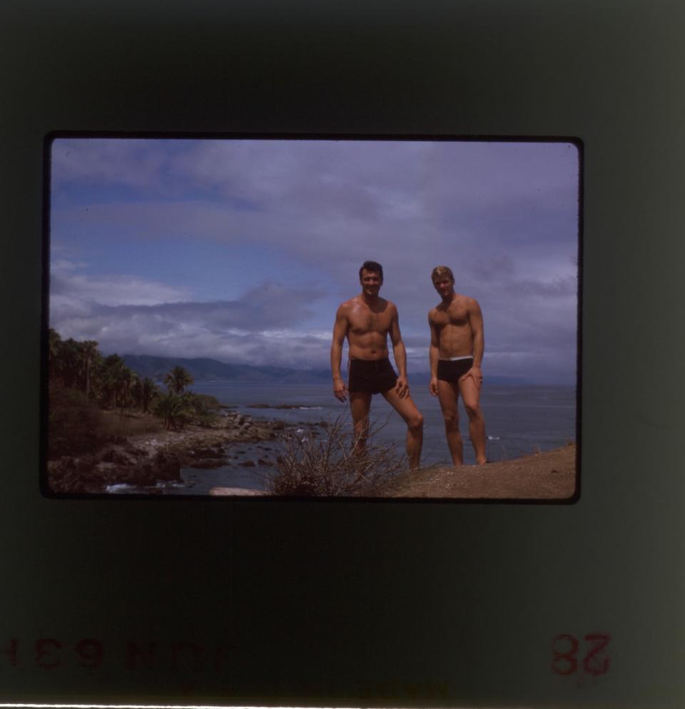 Rock Hudson and Lee Garlington on vacation in Puerto Vallarta, Mexico, in 1963.