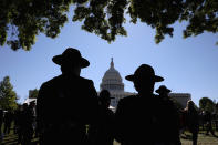 <p>Law enforcement officers attend the 36th annual National Peace Officers’ Memorial Service at the U.S. Capitol on May 15, 2017 in Washington, DC. The service is part of National Police Week and honors police officers across the country. (Photo: Win McNamee/Getty Images) </p>