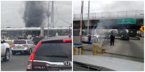 Se incendia auto en garita de San Ysidro 