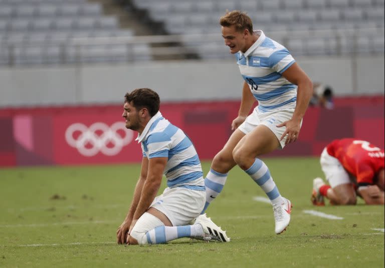 El festejo argentino en Tokio 2020. ¡Los Pumas 7s son de bronce!