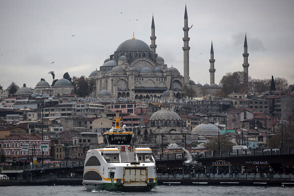 view of istanbul, with all its domed buildings