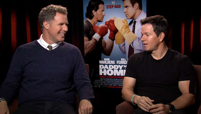 Will Ferrell and Mark Wahlberg in an interview