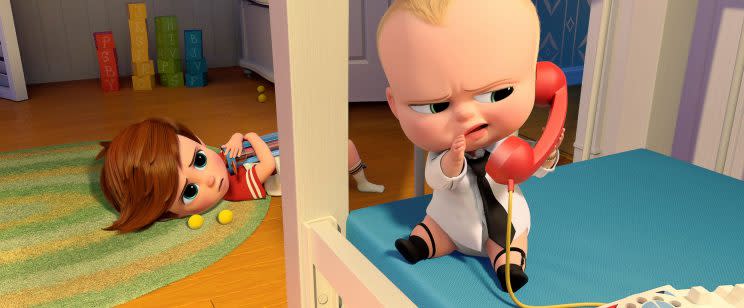 Screengrab of Alec Baldwin's animated character, the Boss Baby.