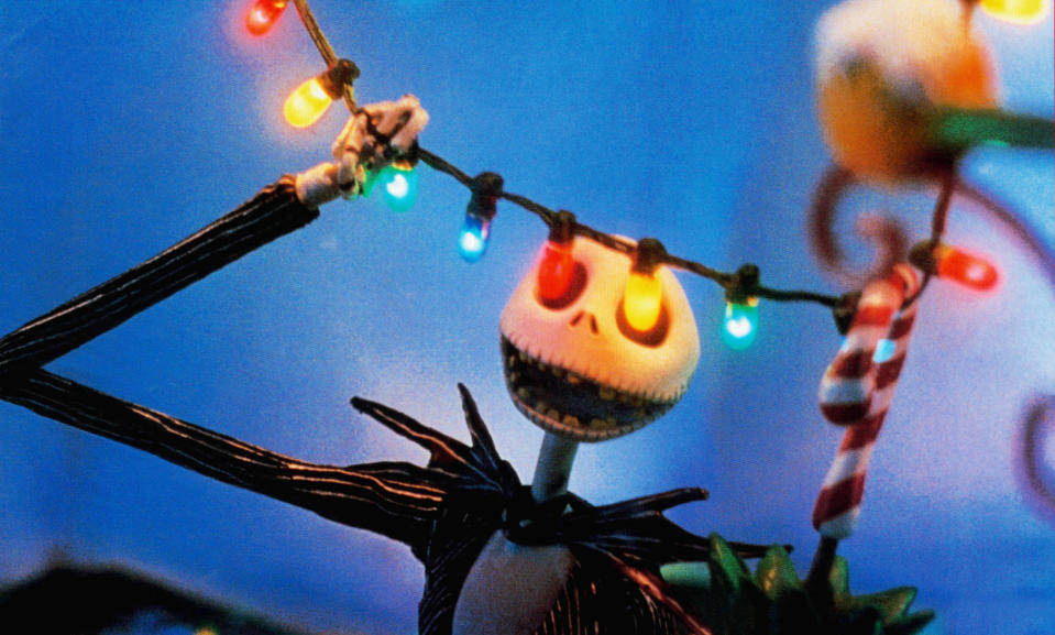 Jack Skellington with Christmas lights