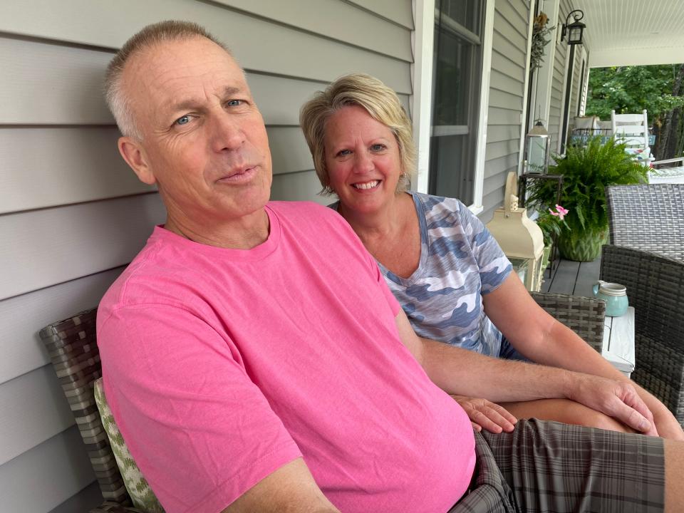 Scott and Robin Cogger, who learned last week that Scott's rare form of cancer appears removed from his system following treatment and surgery.