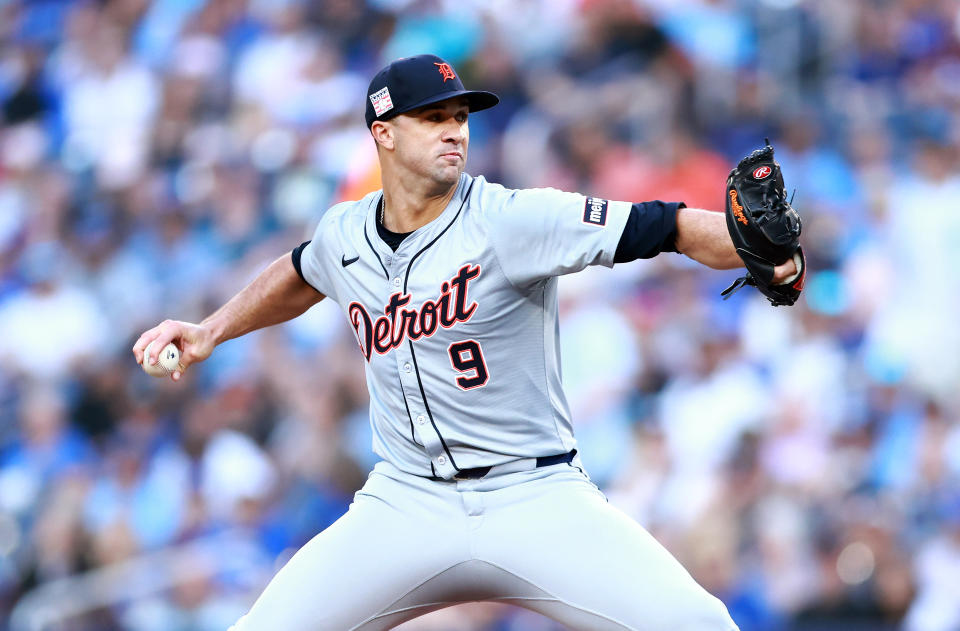 Jack Flaherty was already having a great season, but his fantasy value should see a boost pitching for the Dodgers.  (Photo by Vaughn Ridley/Getty Images)