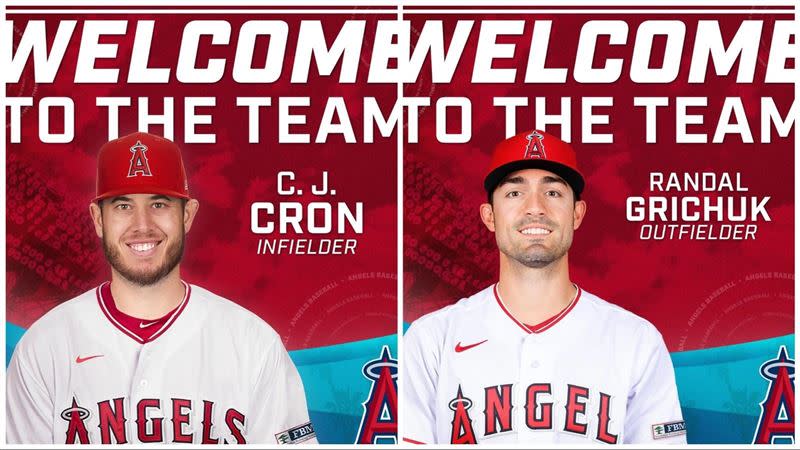 天使換來洛磯的克隆（C.J. Cron）和格里齊克（Randal Grichuk）2位野手。（圖／翻攝自天使推特）