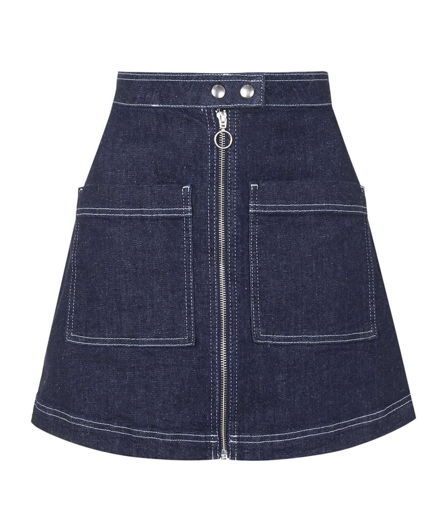 Topshop Zip Front Skirt