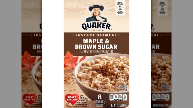 Quaker Maple & Brown Sugar instant oatmeal