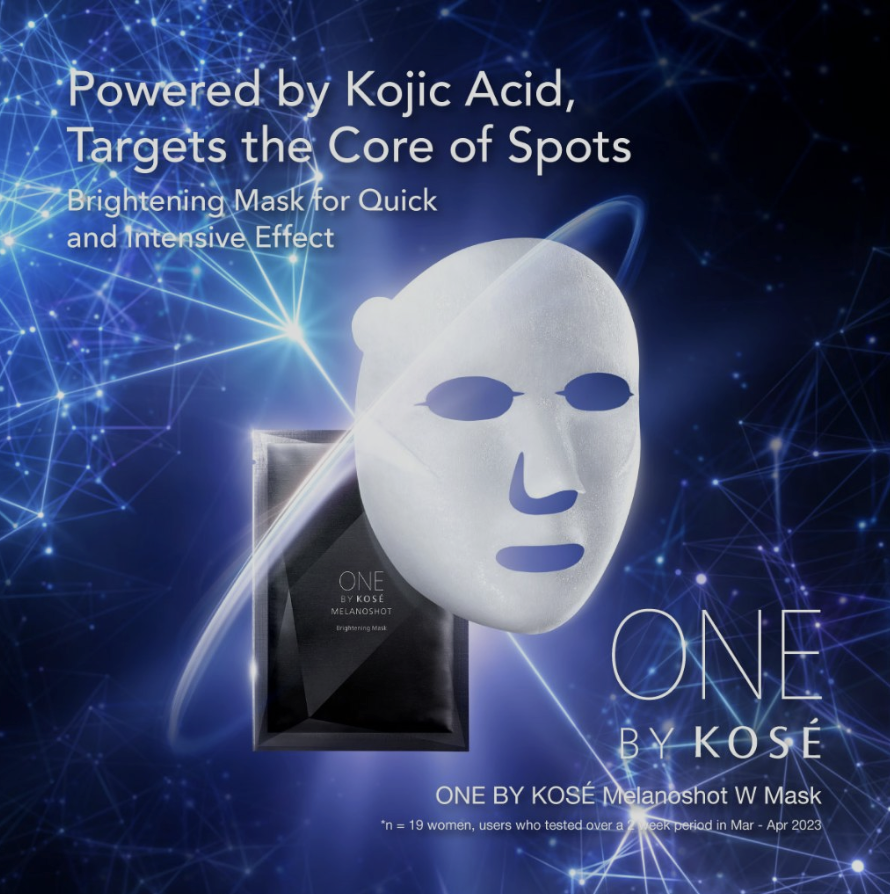 Check out Kose’s latest iteration in the form of the Kose Melanoshot W mask – a brightening mask soaked in Kojic acid. PHOTO: Kose