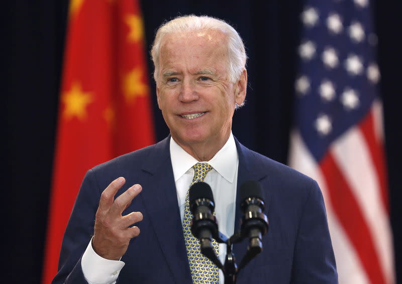 U.S. Vice President Joe Biden delivers remarks at the Strategic and Economic Dialogue (S&ED) at the State Department in Washington June 23, 2015.  REUTERS/Yuri Gripas