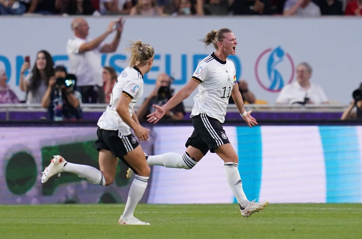 Alexandra Popp doubled Germany’s lead before half-time (John Walton/PA) (PA Wire)