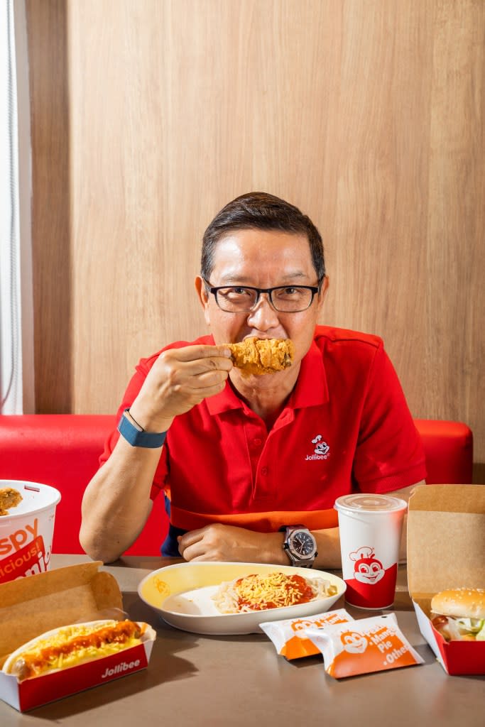 Jollibee CEO Ernesto Tanmantiong photographed at a Jollibee restaurant in Manila, Philippines, on May 2, 2024. Geric Cruz for Fortune