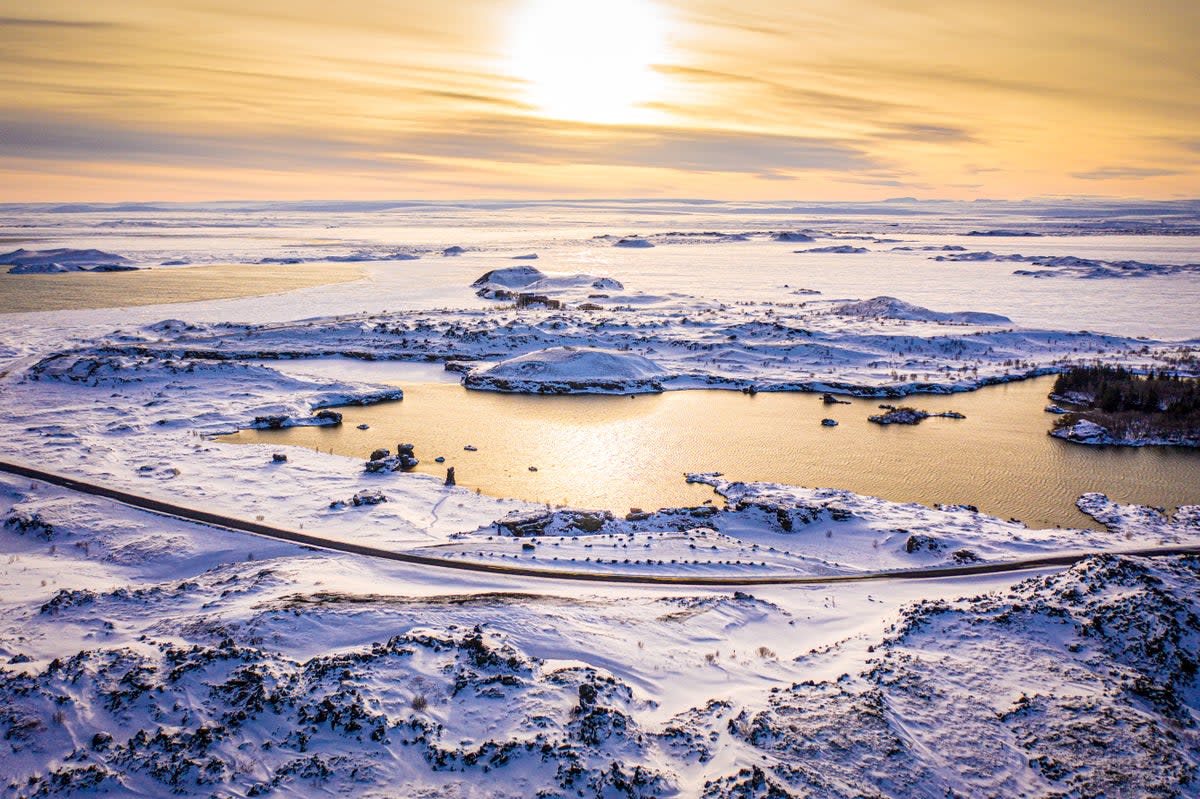 The Myvatn series of lakes makes up part of the striking landscape of North Icelend  (Visit North Iceland)