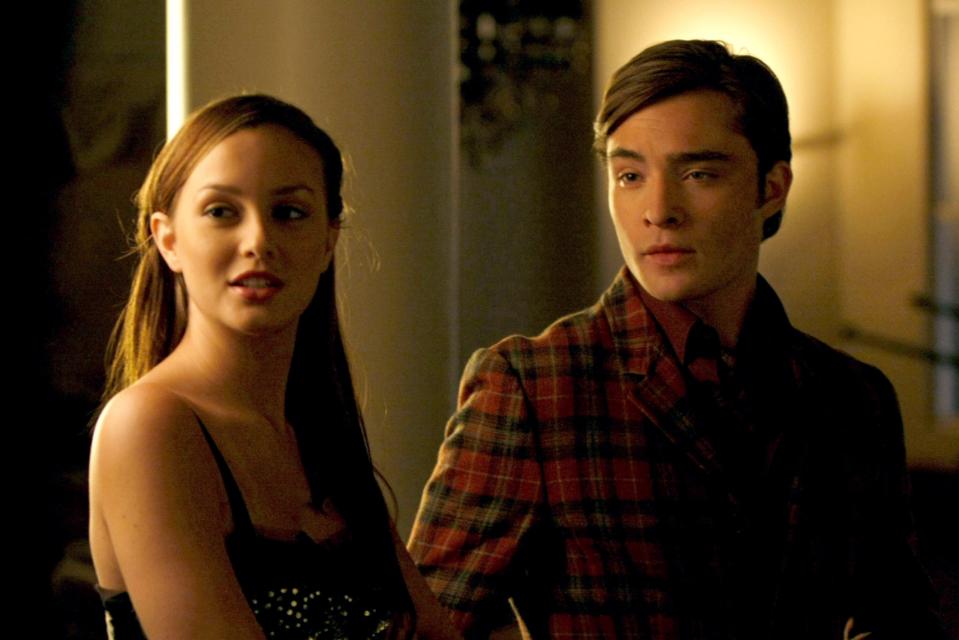 <h1 class="title">GOSSIP GIRL, from left: Leighton Meester, Ed Westwick, 'There Might be Blood', (Season 2, ep. 209, a</h1><cite class="credit">©CW Network/Courtesy Everett Collection</cite>