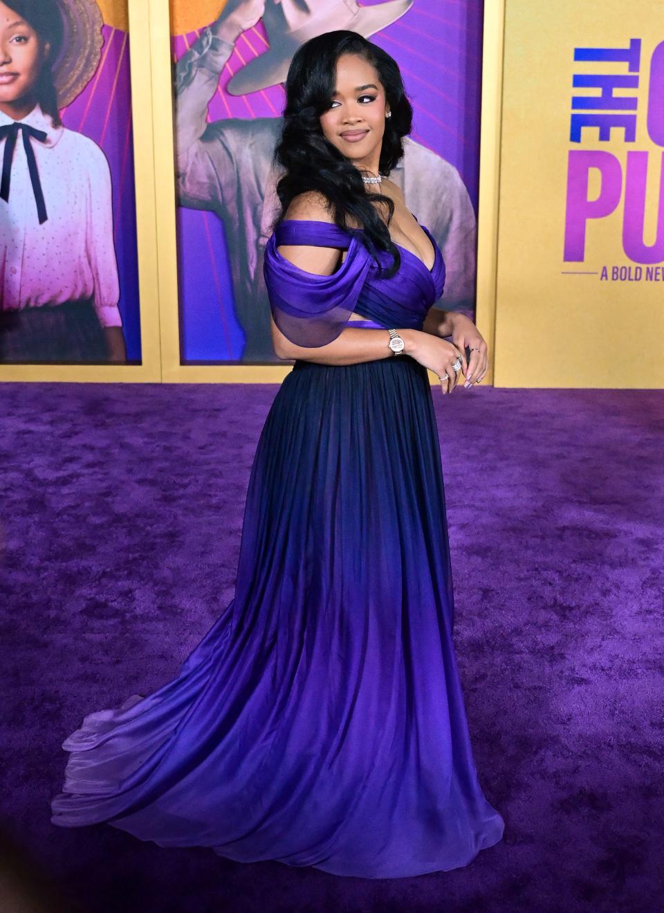 Gabriella Wilson (aka H.E.R.) attends the world premiere of "The Color Purple" at the Academy Museum in Los Angeles, on December 6, 2023