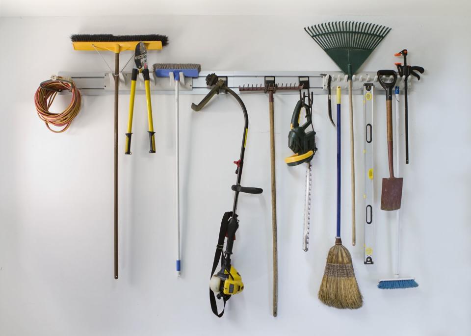 shed organization ideas wall rack