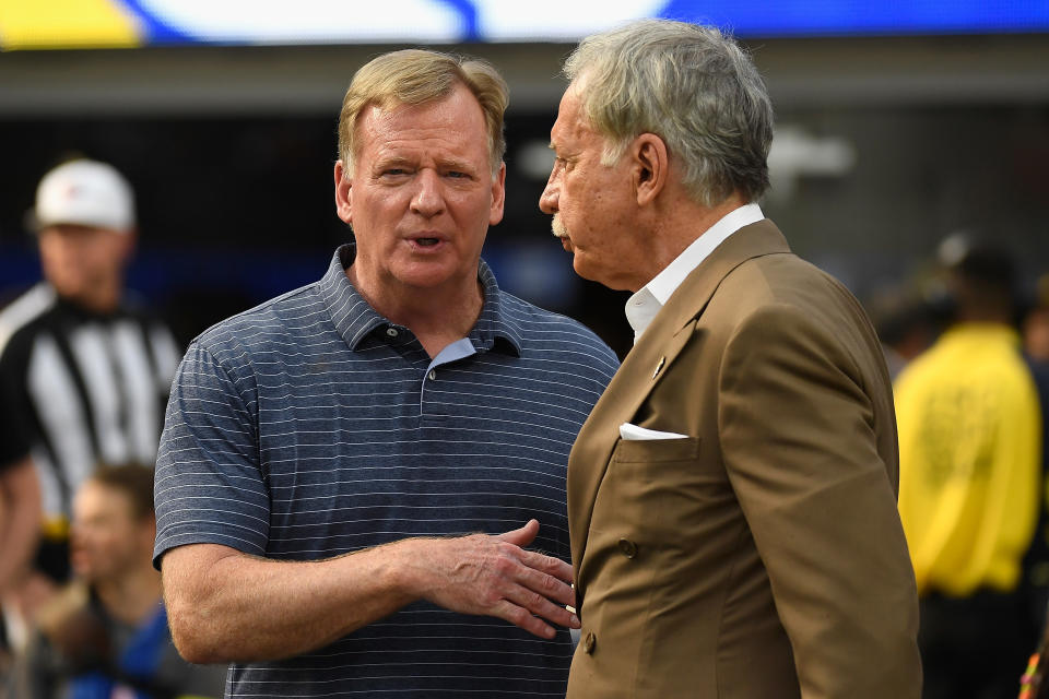 The NFL will discuss a few new rule changes, from replays to penalties to jersey numbers. (Photo by Kevork Djansezian/Getty Images)