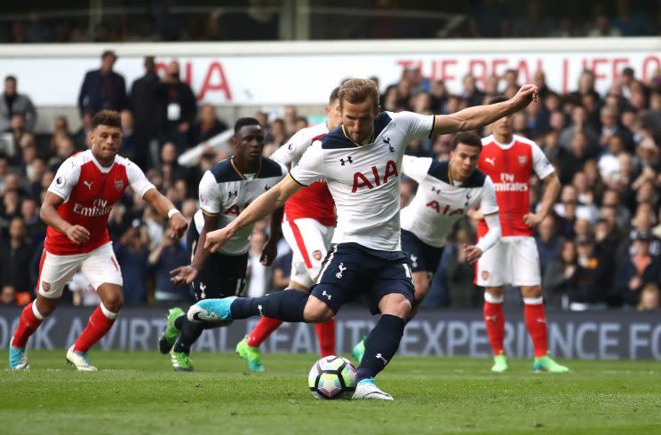 Harry Kane converts Tottenham's second goal of the game