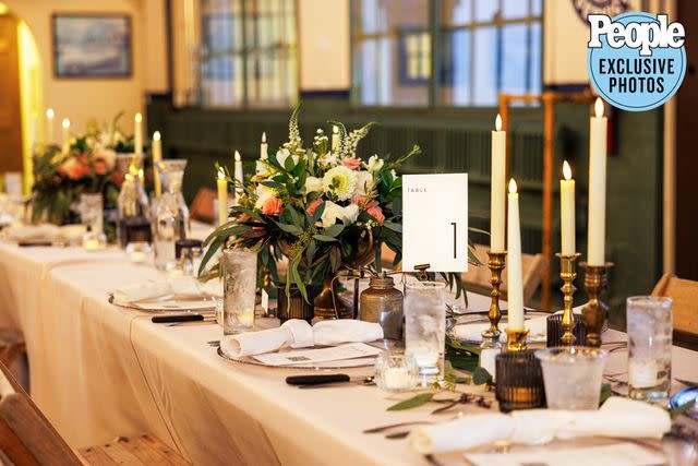 <p>Ben Wagner Photography</p> A look at the tablescape at Cristy Lee and John Hawkins' wedding