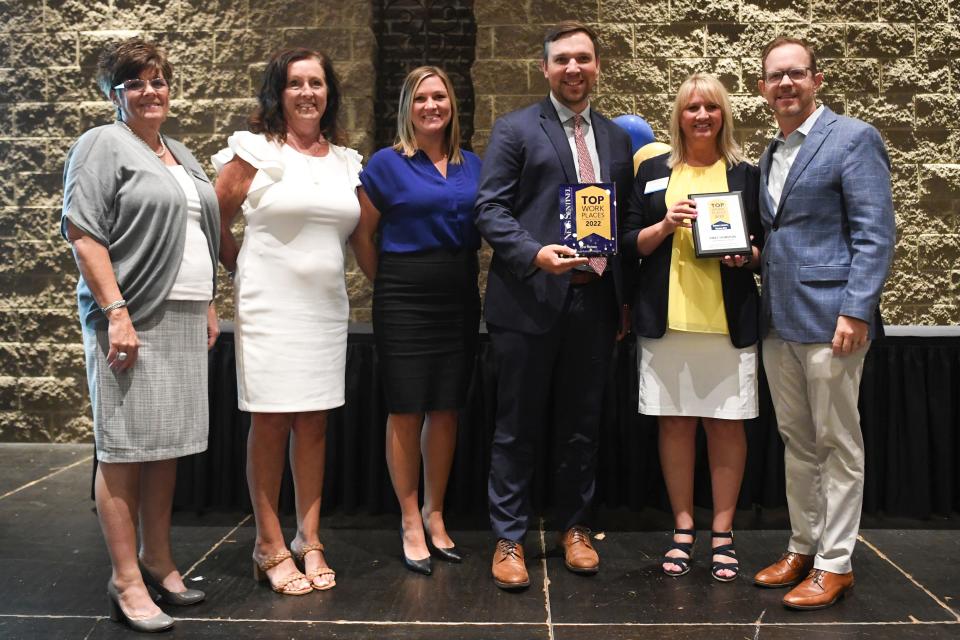 First Horizon received third place in the Top Large Workplaces category at Knox News and Knox.Biz’s Top Workplaces 2022 celebration at The Foundry, Thursday, July 21, 2022.