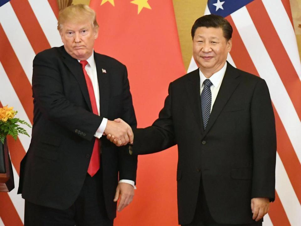 US President Donald Trump with Chinese President Xi Jinping (Getty)