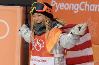 <p>Gold medalist Chloe Kim of the United States celebrates winning the Snowboard Ladies’ Halfpipe Final on day four of the PyeongChang 2018 Winter Olympic Games at Phoenix Snow Park on February 13, 2018 in Pyeongchang-gun, South Korea. (Photo by David Ramos/Getty Images) </p>