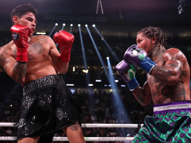 Organizers announced a crowd of 20,842, who paid a total of $22.8 million US for tickets to watch Ryan Garcia versus Gervonta Davis at T-Mobile Arena in Las Vegas on Saturday. (Al Bello/Getty Images - image credit)