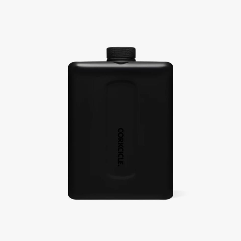 Corkcicle matte black flat canteen