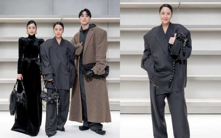 林嘉欣、溫貞菱、施柏宇受邀出席Balenciaga於台北101開設全新概念店開幕（圖／黃士庭攝）