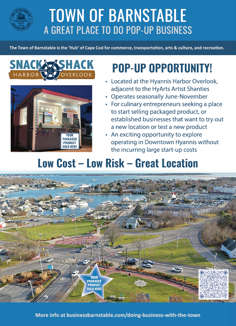 The Town of Barnstable's 2024 Snack Shack Program gives budding and established culinary businesses the chance to run their own snack shack and introduce the community to new and exciting products.