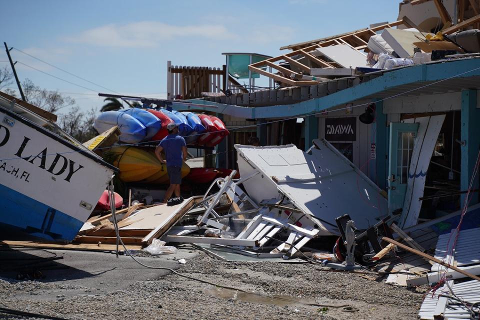 A general view from the site after Hurricane Ian left Florida on Thursday following making landfall as a devastating Category 4 hurricane, on September 29, 2022 in Florida, United States.