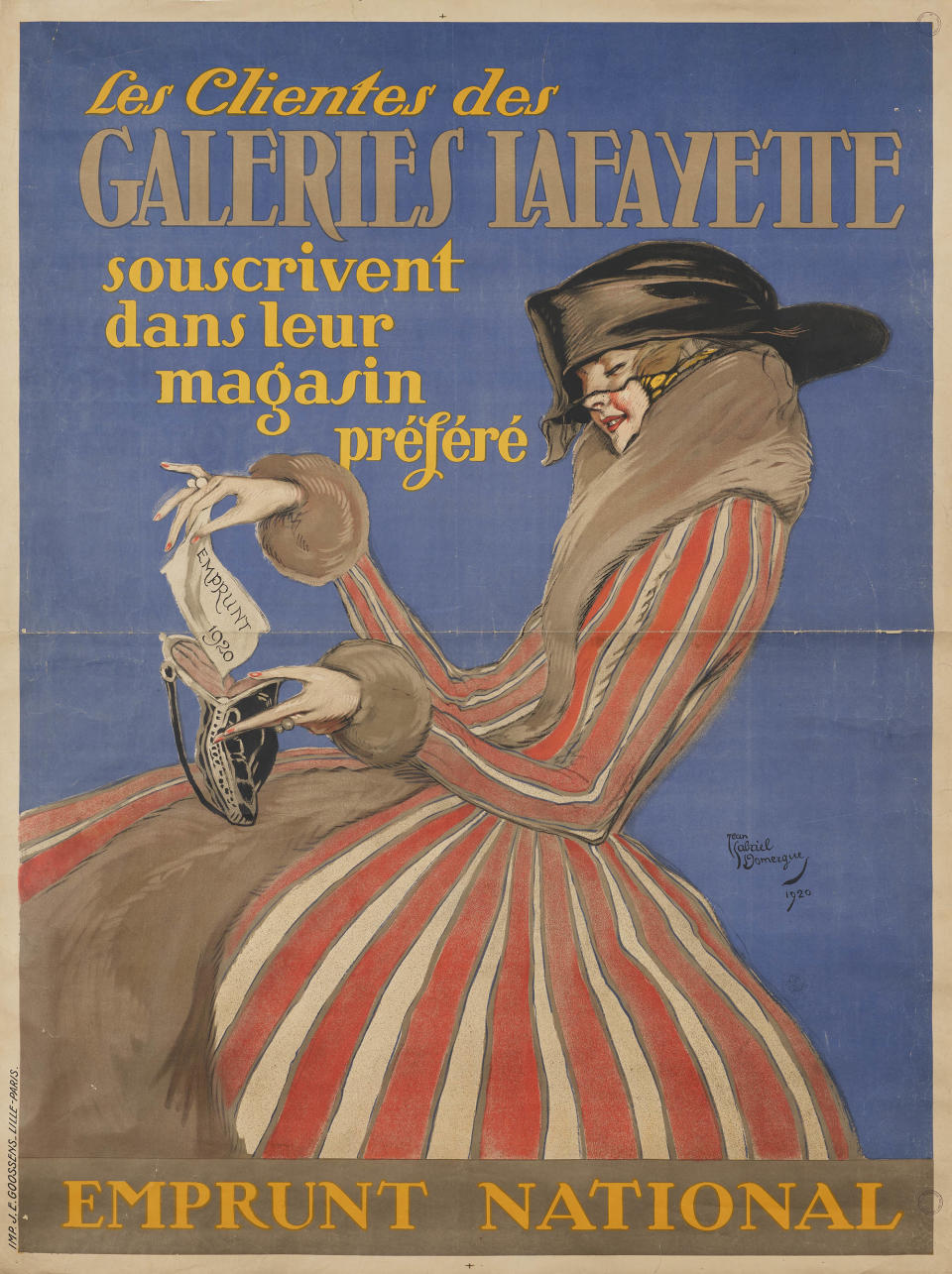 A poster advertising Galeries Lafayette.