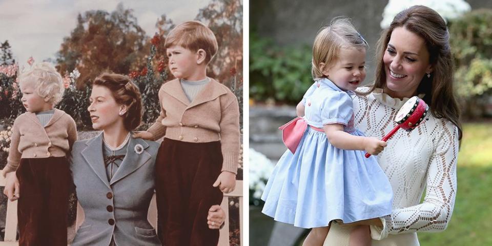 The Queen And Kate Middleton Couldn't Be More Different As Moms