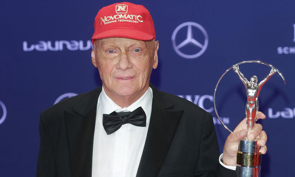 The acclaimed Austrian Formula One driver died in his sleep on 20 May aged 70 in the University Hospital of Zürich where he was undergoing dialysis treatment for kidney problems. His funeral was attended by many famous figures in the racing circuit, including Lewis Hamilton, Alain Prost and Jackie Stewart. (Photo by Jörg Carstensen/picture alliance via Getty Images)