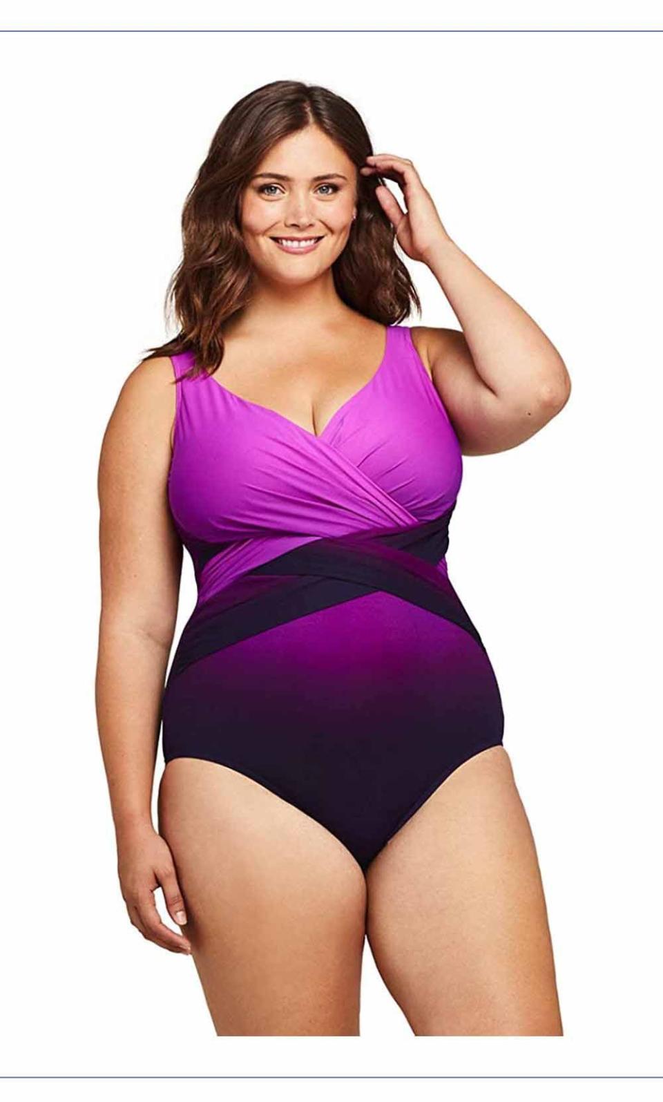 Slender Wrap One Piece Swimsuit