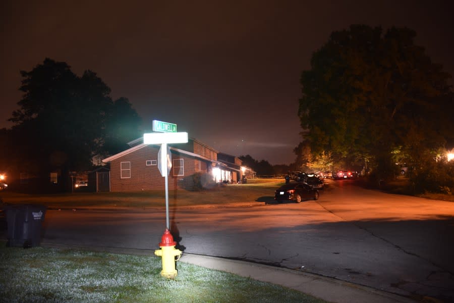 The scene of an Aug. 13, 2021, shooting on Caldwell Lane in Clarksville. (Courtesy: CPD)