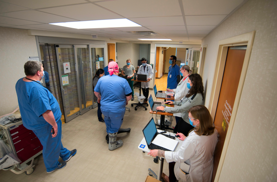 Health care staff at Avera Health in Sioux Falls.