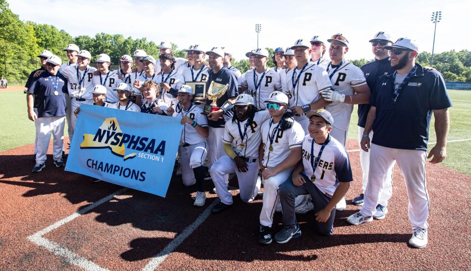 Walter Panas defeated John Jay Cross River 7-0 to win Section 1 Class A baseball championship at Purchase College May 28, 2023. 