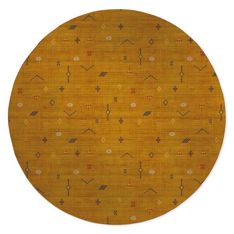 18) Gorsuch Geometric Yellow Area Rug